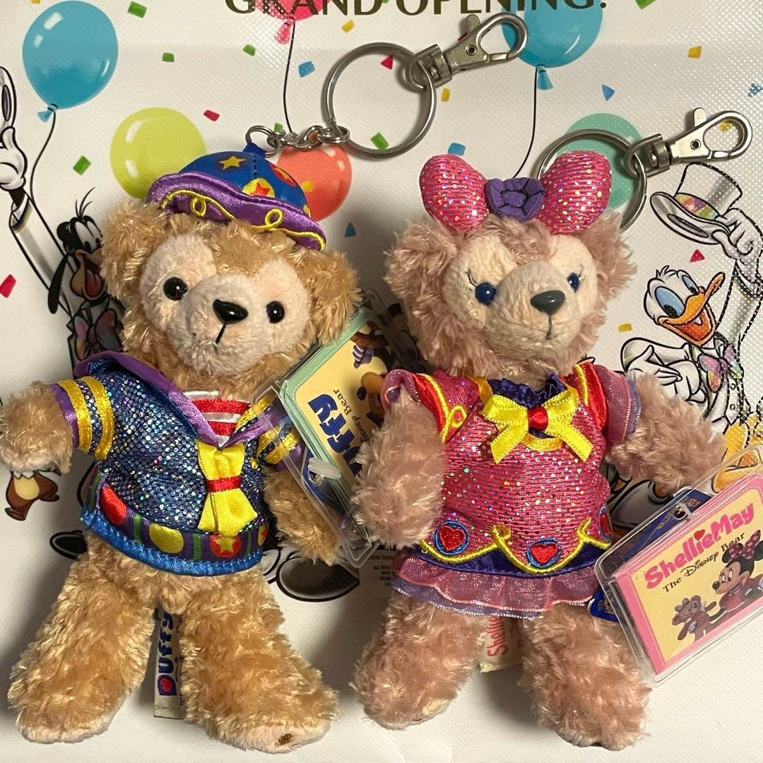 香港ディズニー★10周年。ダッフィー♡シェリーメイฅ۶•ﻌ•キーホルダーセット