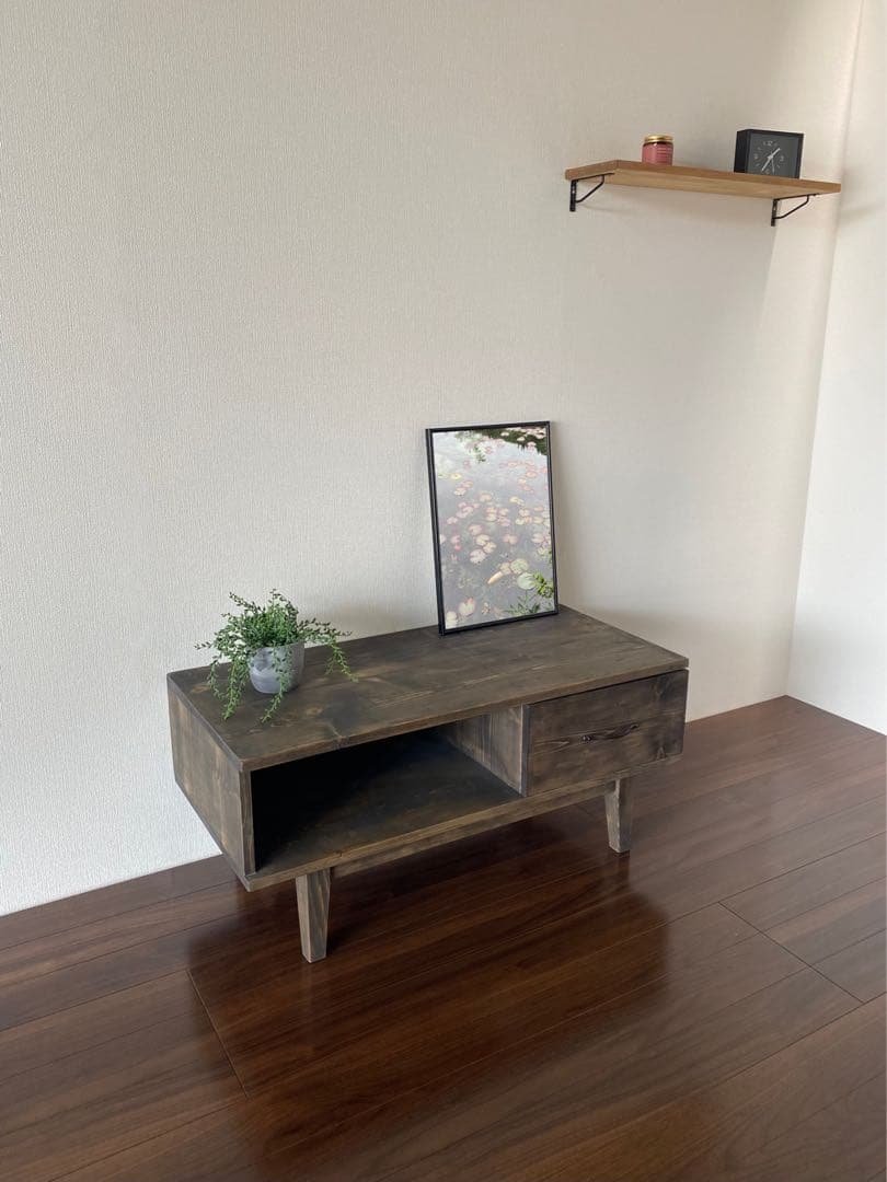 木製テレビ台(アンティークブラック)